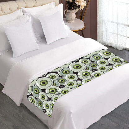 Frankenstein Eyeball Pattern Print Bed Runner
