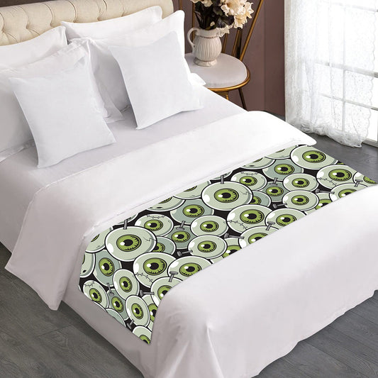 Frankenstein Eyeball Pattern Print Bed Runner