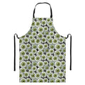 Frankenstein Eyeball Pattern Print Bib Apron With Pocket