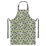 Frankenstein Eyeball Pattern Print Bib Apron With Pocket