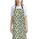 Frankenstein Eyeball Pattern Print Bib Apron With Pocket