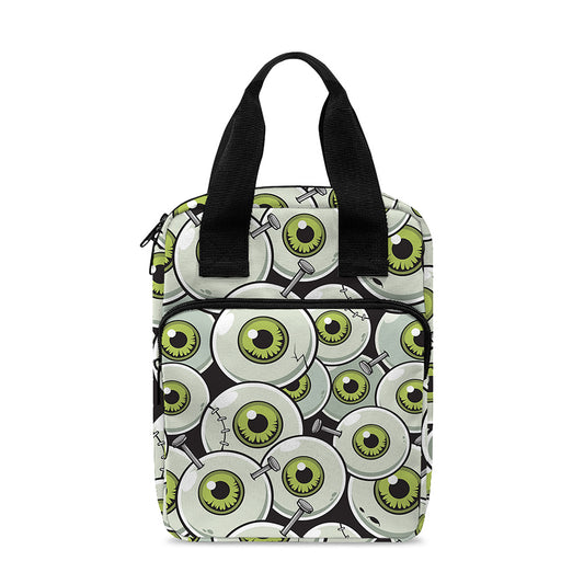 Frankenstein Eyeball Pattern Print Bible Tote Bag