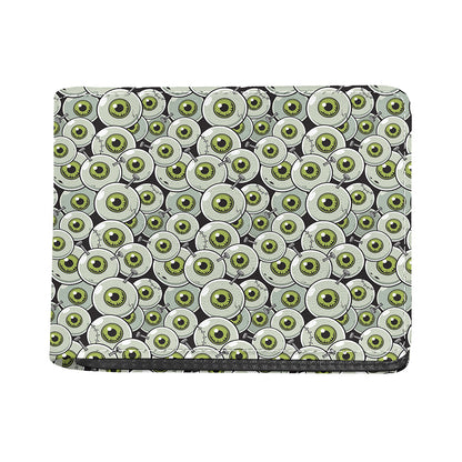 Frankenstein Eyeball Pattern Print Bifold Wallet