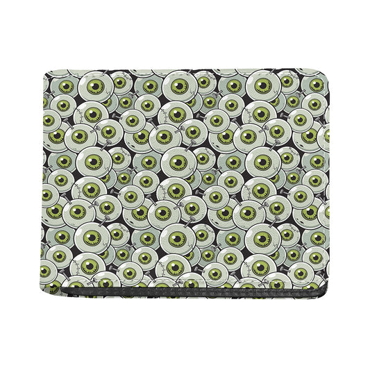 Frankenstein Eyeball Pattern Print Bifold Wallet