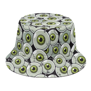 Frankenstein Eyeball Pattern Print Bucket Hat