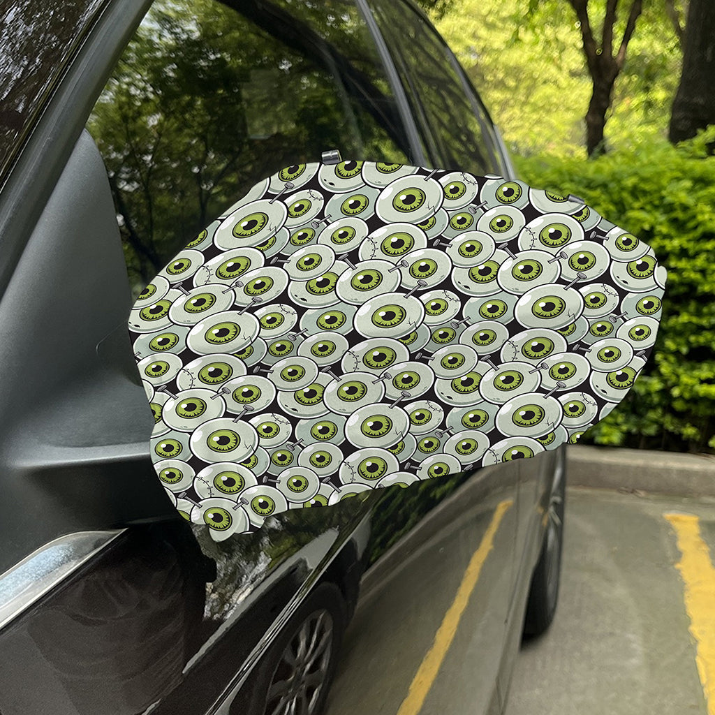 Frankenstein Eyeball Pattern Print Car Side Mirror Covers
