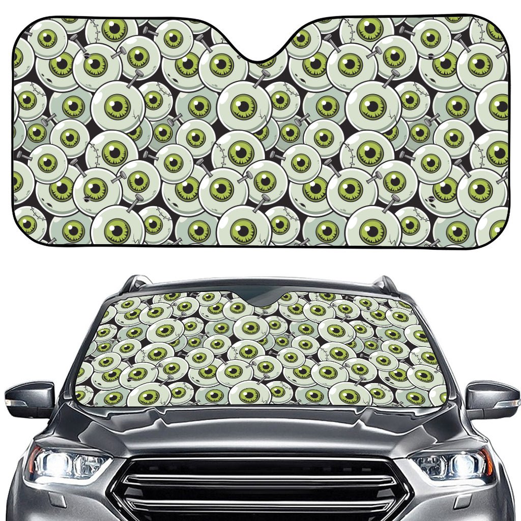 Frankenstein Eyeball Pattern Print Car Windshield Sun Shade