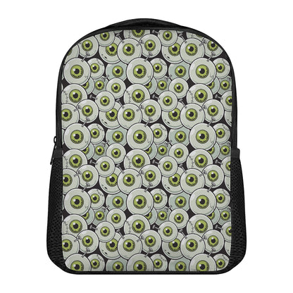 Frankenstein Eyeball Pattern Print Casual Backpack