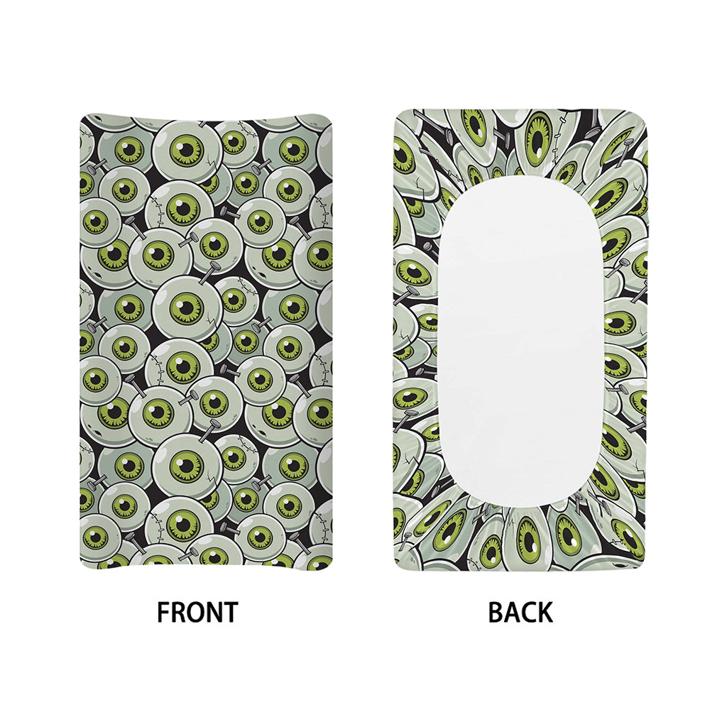 Frankenstein Eyeball Pattern Print Changing Pad Cover