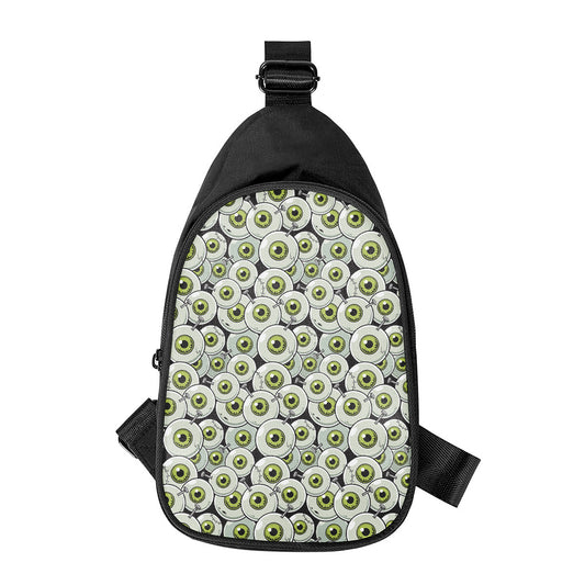 Frankenstein Eyeball Pattern Print Chest Bag
