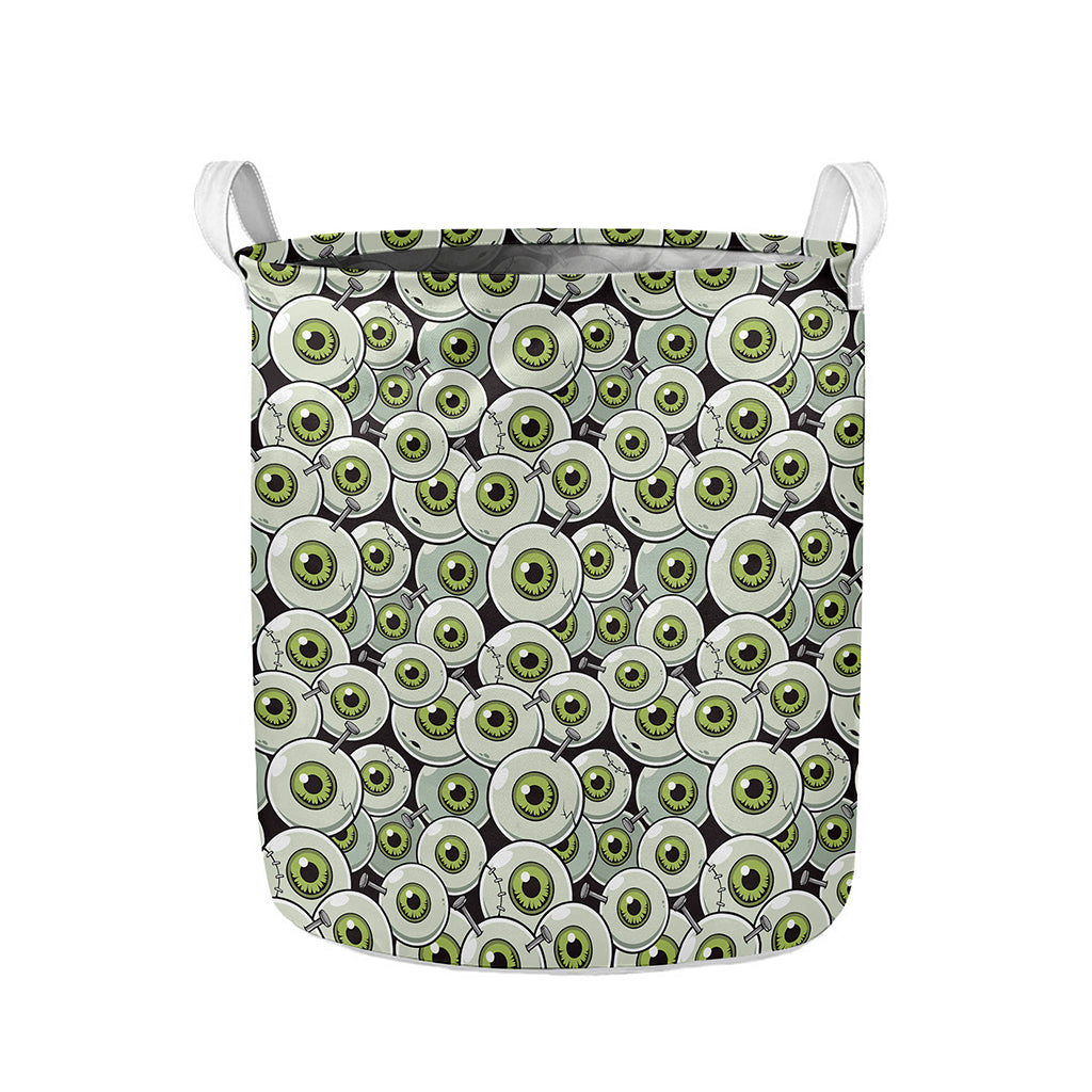 Frankenstein Eyeball Pattern Print Collapsible Laundry Basket