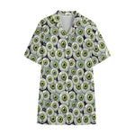 Frankenstein Eyeball Pattern Print Cotton Hawaiian Shirt
