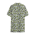 Frankenstein Eyeball Pattern Print Cotton Hawaiian Shirt
