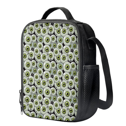 Frankenstein Eyeball Pattern Print Crossbody Lunch Bag