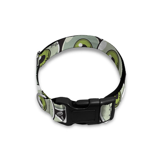 Frankenstein Eyeball Pattern Print Dog Collar