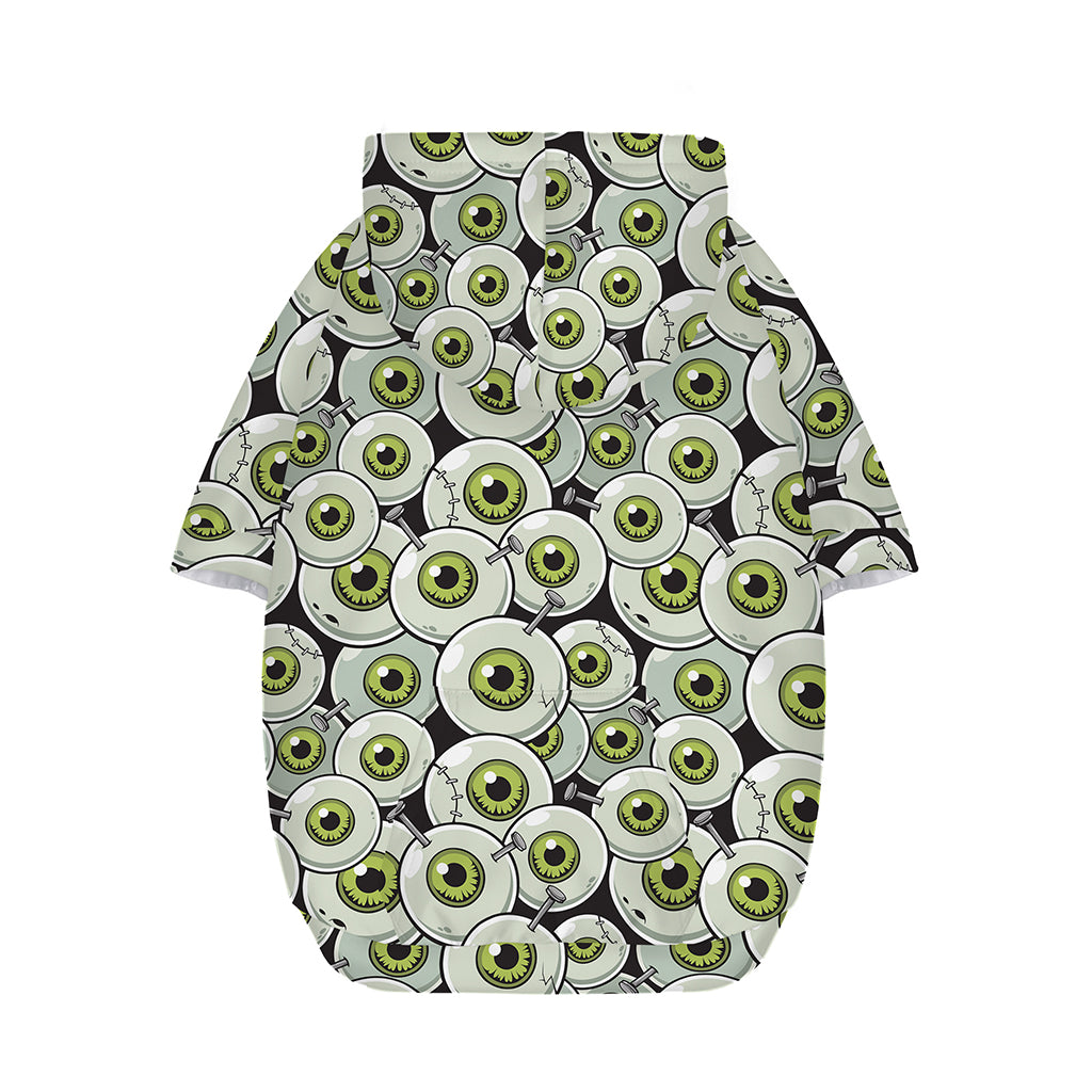 Frankenstein Eyeball Pattern Print Dog Zip Up Hoodie
