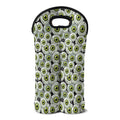 Frankenstein Eyeball Pattern Print Double Neoprene Wine Tote