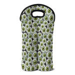 Frankenstein Eyeball Pattern Print Double Neoprene Wine Tote