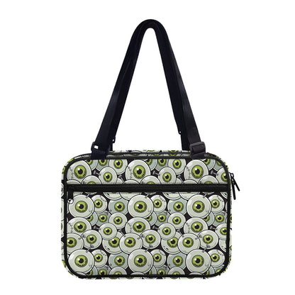 Frankenstein Eyeball Pattern Print Double Strap Bible Bag