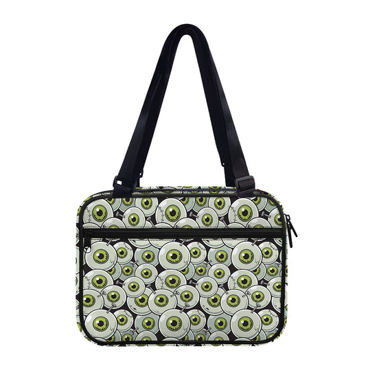 Frankenstein Eyeball Pattern Print Double Strap Bible Bag