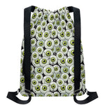 Frankenstein Eyeball Pattern Print Drawstring Backpack