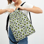 Frankenstein Eyeball Pattern Print Drawstring Backpack