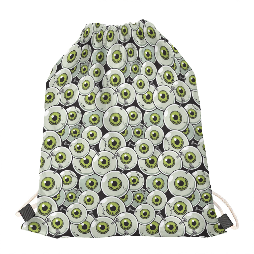Frankenstein Eyeball Pattern Print Drawstring Bag