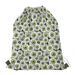 Frankenstein Eyeball Pattern Print Drawstring Bag