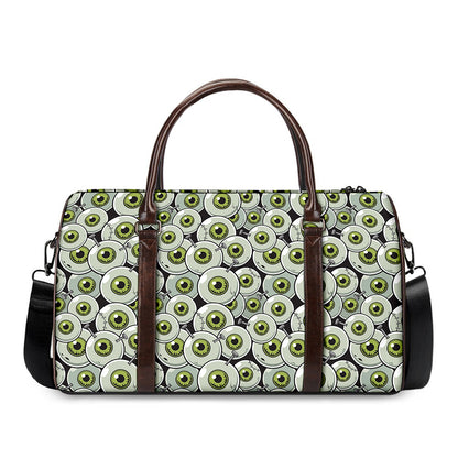 Frankenstein Eyeball Pattern Print Duffle Bag