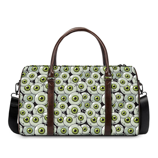 Frankenstein Eyeball Pattern Print Duffle Bag