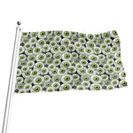 Frankenstein Eyeball Pattern Print Flag