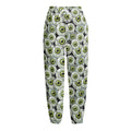 Frankenstein Eyeball Pattern Print Fleece Lined Knit Pants