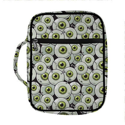 Frankenstein Eyeball Pattern Print Front Pocket Bible Bag