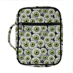 Frankenstein Eyeball Pattern Print Front Pocket Bible Bag