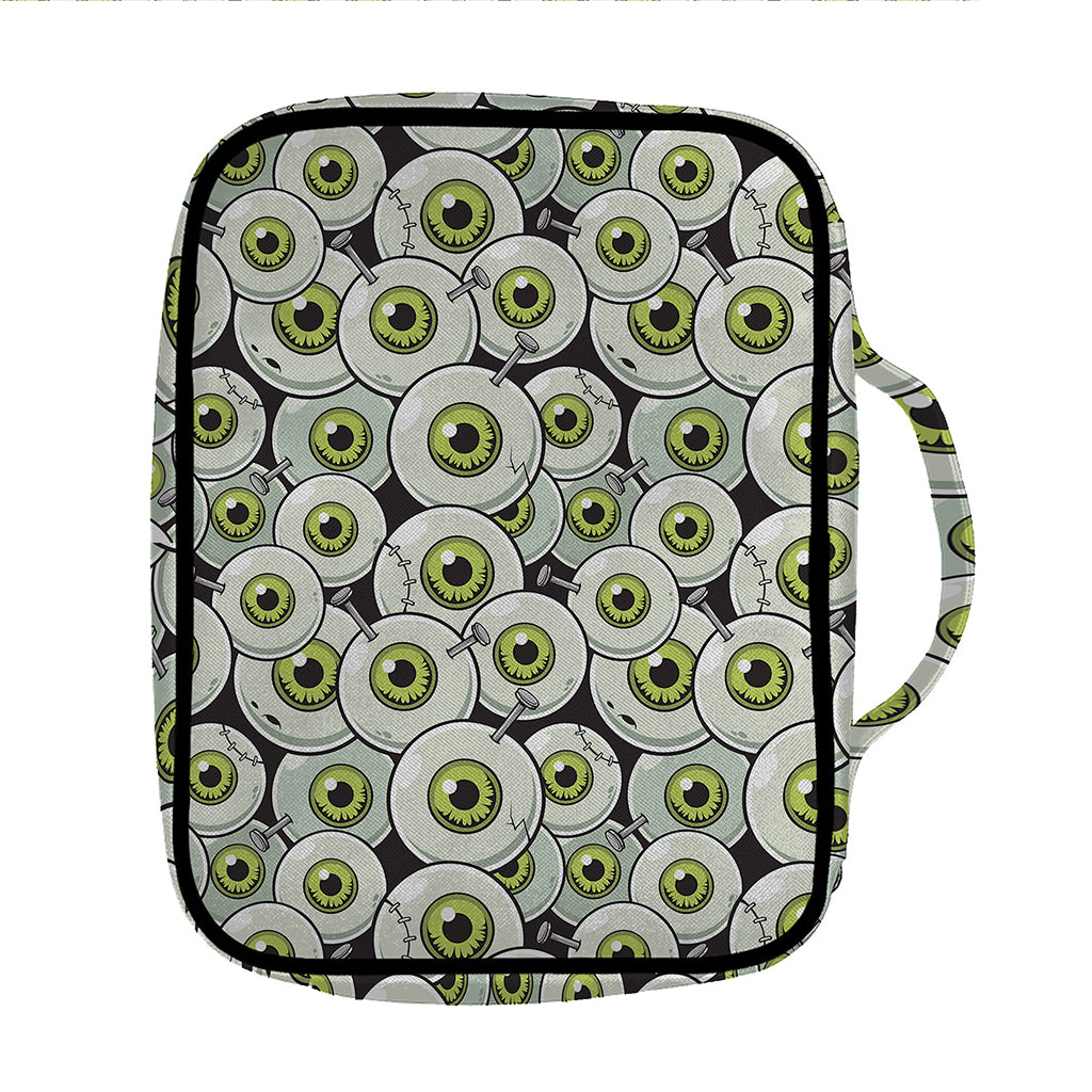Frankenstein Eyeball Pattern Print Front Pocket Bible Bag