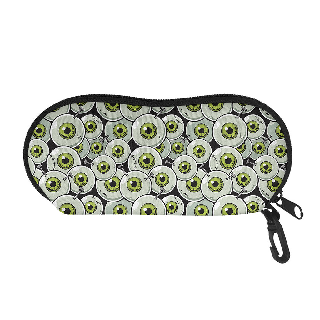 Frankenstein Eyeball Pattern Print Glasses Case