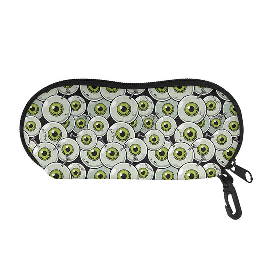 Frankenstein Eyeball Pattern Print Glasses Case