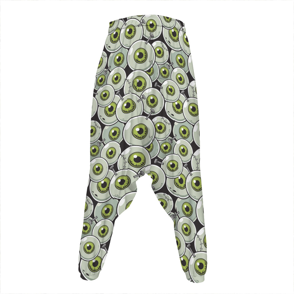 Frankenstein Eyeball Pattern Print Hammer Pants