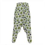 Frankenstein Eyeball Pattern Print Hammer Pants