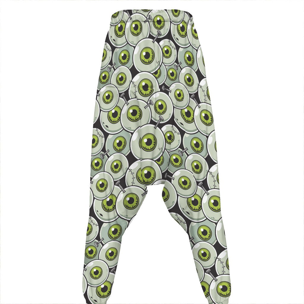 Frankenstein Eyeball Pattern Print Hammer Pants