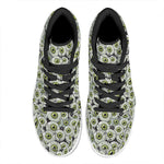 Frankenstein Eyeball Pattern Print High Top Leather Sneakers