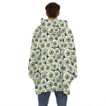 Frankenstein Eyeball Pattern Print Hoodie Blanket