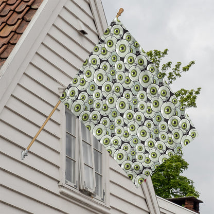 Frankenstein Eyeball Pattern Print House Flag