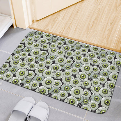 Frankenstein Eyeball Pattern Print Indoor Door Mat