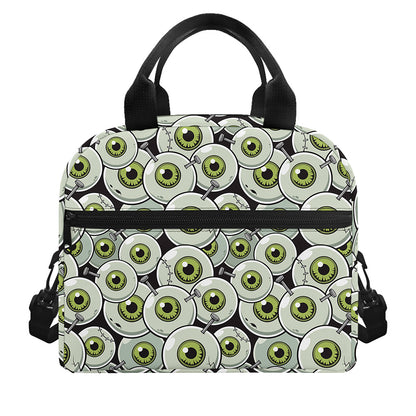 Frankenstein Eyeball Pattern Print Insulated Lunch Bag