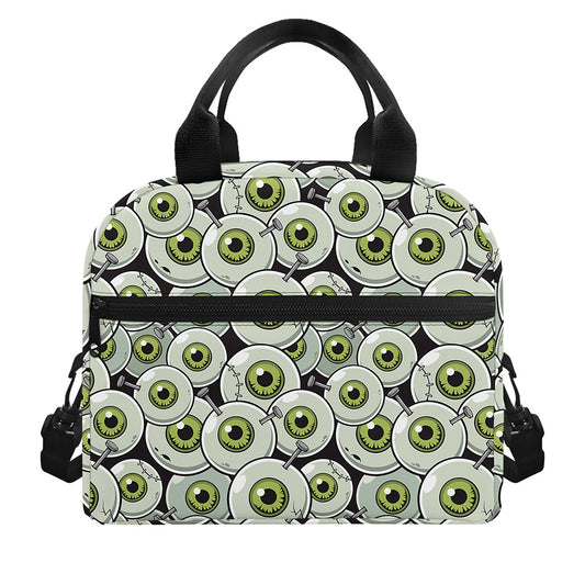 Frankenstein Eyeball Pattern Print Insulated Lunch Bag