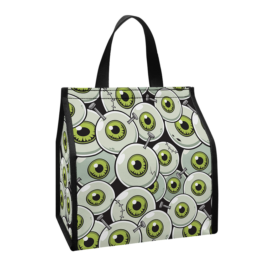 Frankenstein Eyeball Pattern Print Insulated Lunch Tote