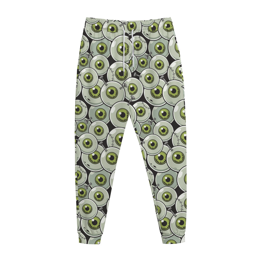 Frankenstein Eyeball Pattern Print Jogger Pants