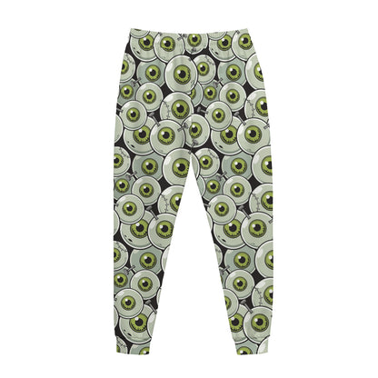 Frankenstein Eyeball Pattern Print Jogger Pants