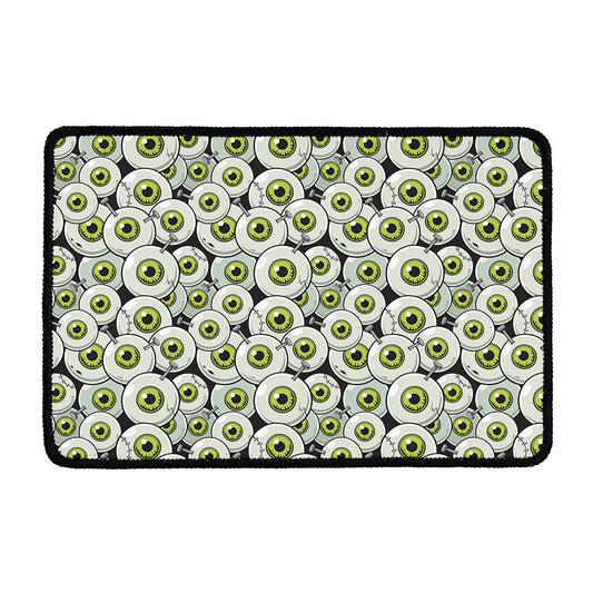 Frankenstein Eyeball Pattern Print Kitchen Mat